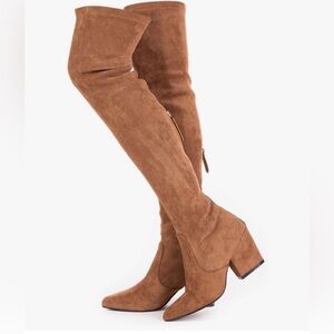 Faux Suede over the knee Boots